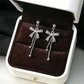 Silver Bow Ribbon Shape Earring