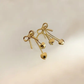 Anti Tarnish Bow Heart Earrings