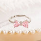Blush Love Bow Adjustable Ring