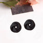 Black Spiral Knots Earrings