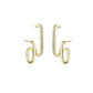 Gold-Plated Stone-Studded Ear Cuffs