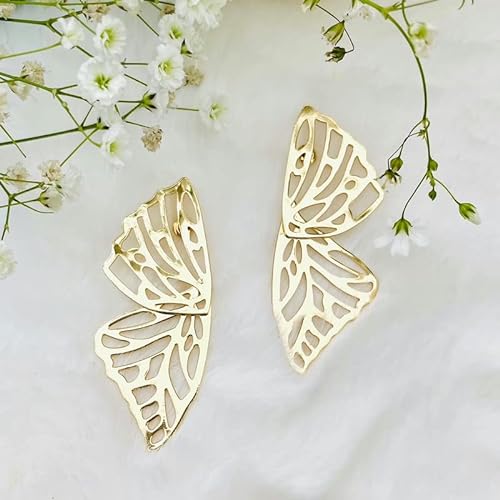 Butterfly Gold Plated Stud Earring