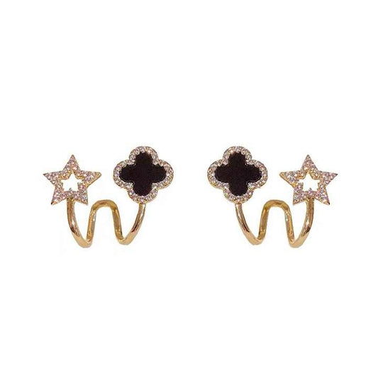 Black Star Stud Earrings