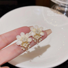 White Pearl Flower Earrings