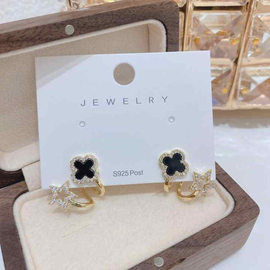 Black Star Stud Earrings