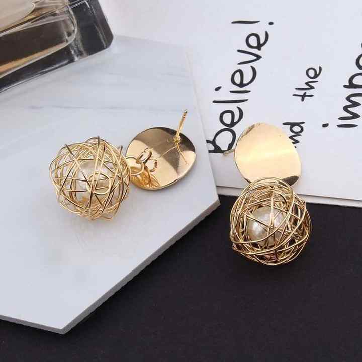 Gold Plated Pearl Earring