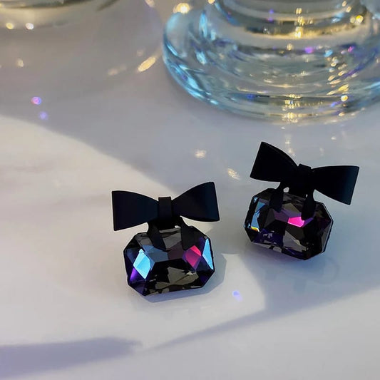 Beautiful black crystal earrings