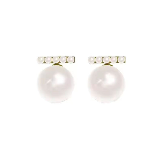 White Pearl Stud Earrings