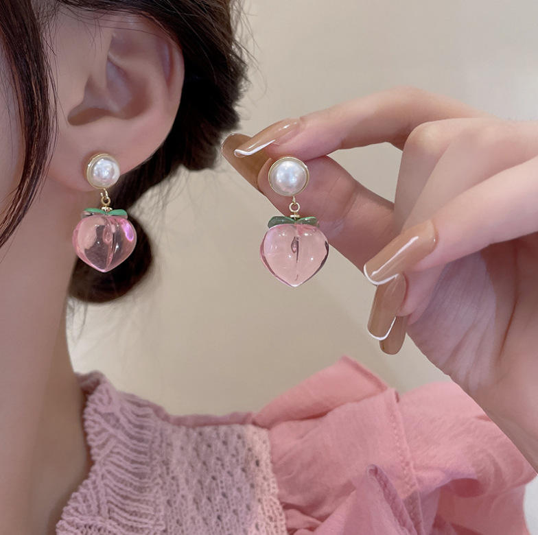 Pink Peach Earrings