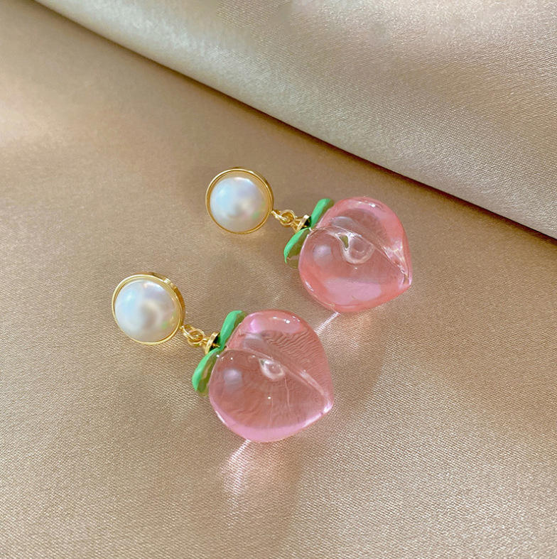 Pink Peach Earrings