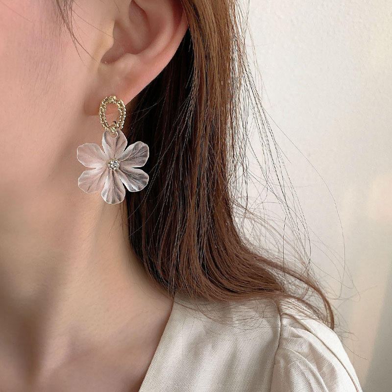 Crystal Lily Dangle Earrings