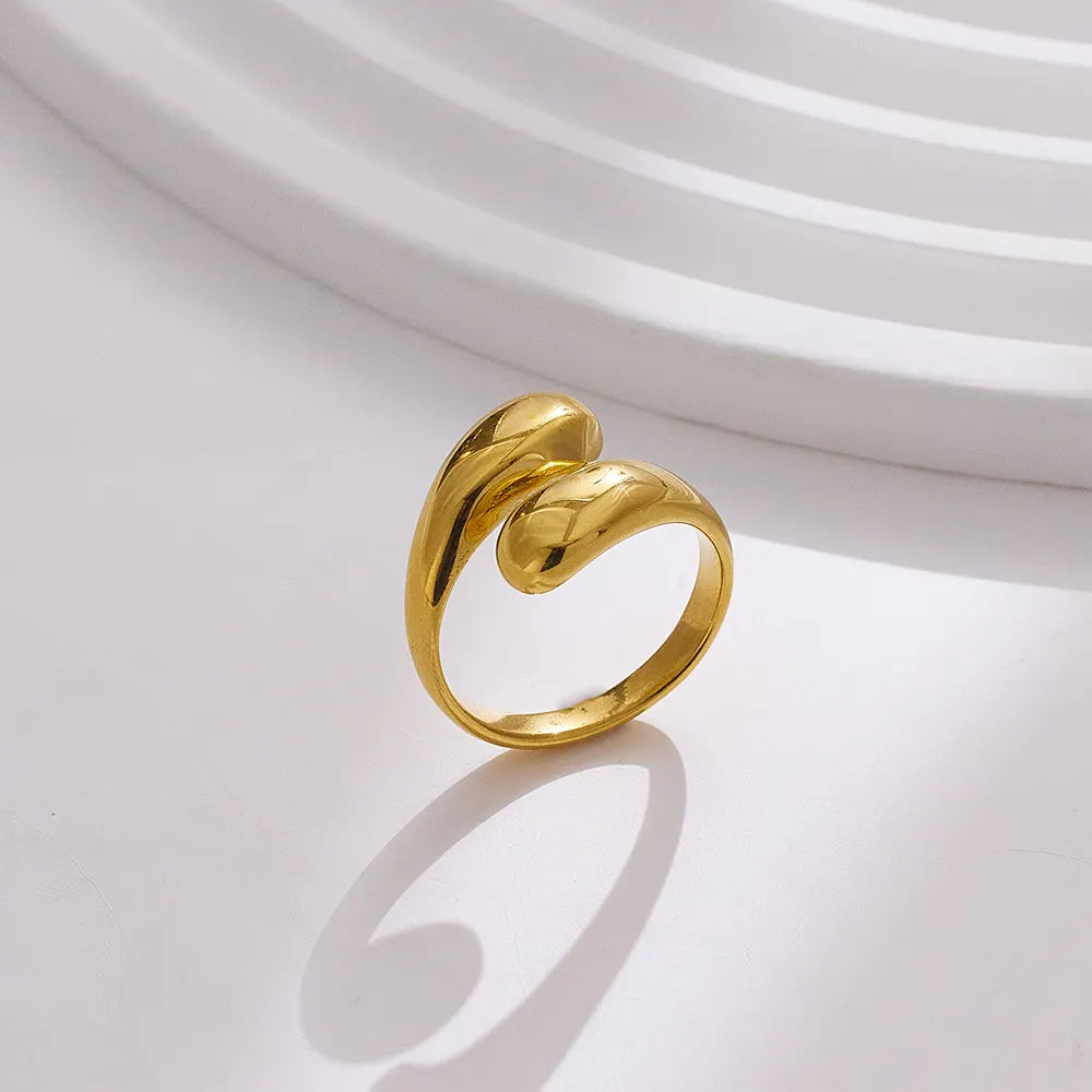 Double Droplet Open Ring