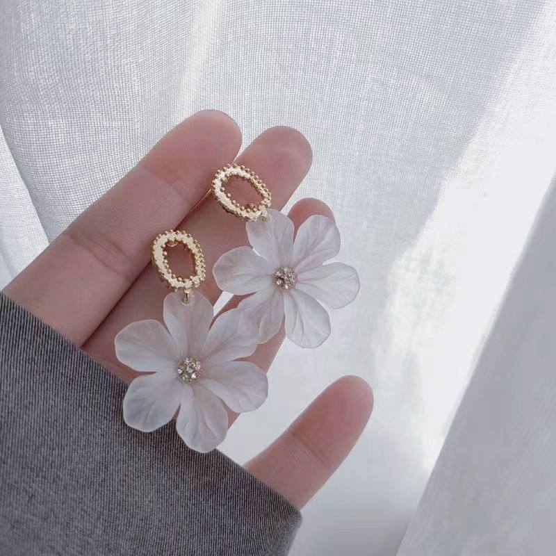 Crystal Lily Dangle Earrings