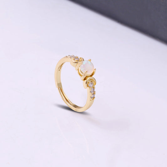 Inlaid Zircon Promise Ring