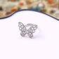 Silver color butterfly ring