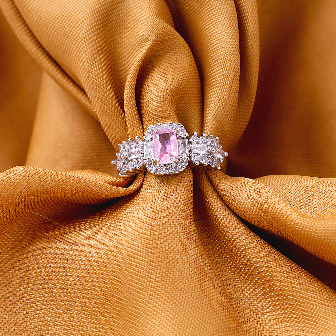 Pink Halo Princess ring