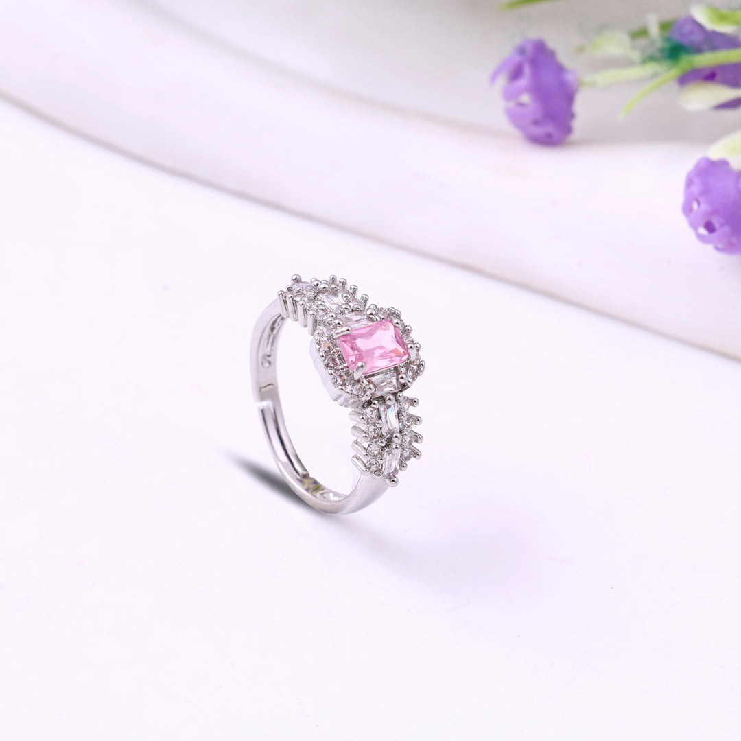 Pink Halo Princess ring