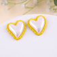 Yellow Love Heart Shaped Earrings