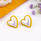 Yellow Love Heart Shaped Earrings