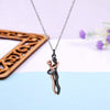 black gold hug necklace