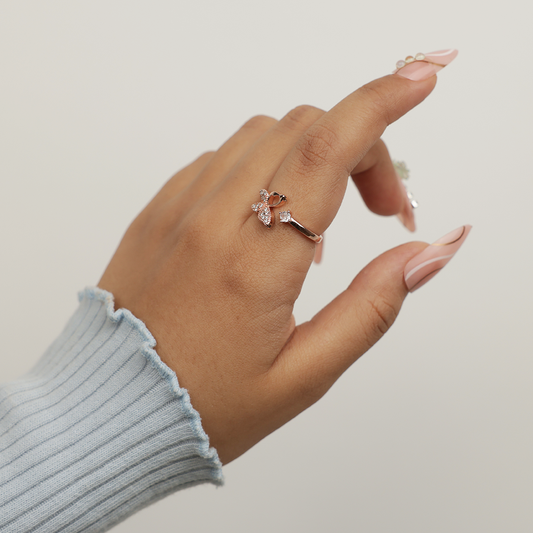 Rose Gold Butterfly Ring