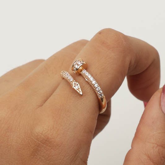 Elegant Geometric Adjustable Ring