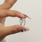 Unique White Heart Blue Stone Ring