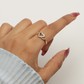 Golden Heart Design Ring