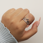 Silver Heartbeat Rhythm Ring