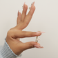 Crystal White Flower Leaves Ring