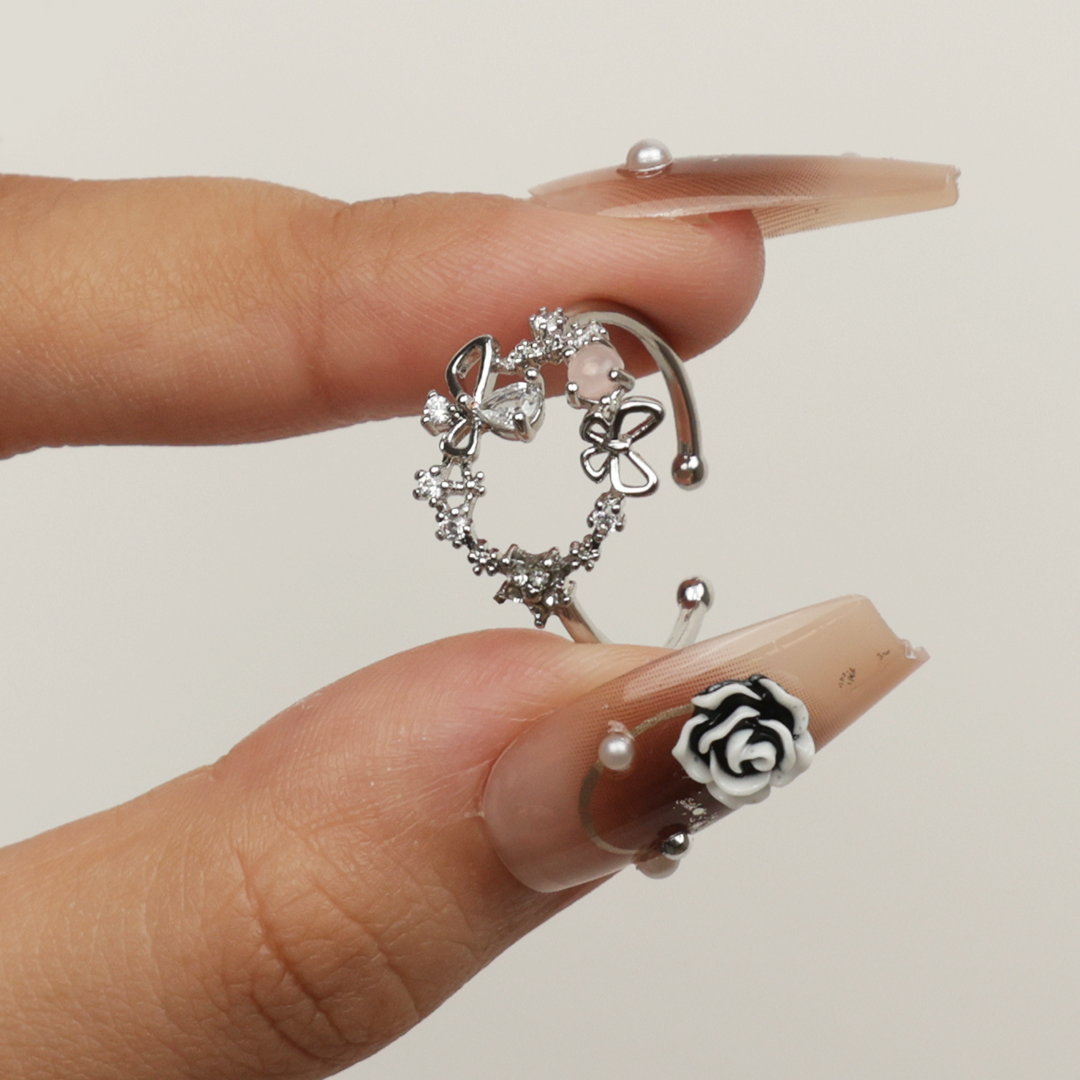 Sweet Garden Floral Butterfly Ring