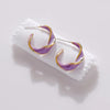 Twisted Art Line Purple Earrings