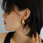 Water Tear Drop Style Stud Earrings | Gold & Silver