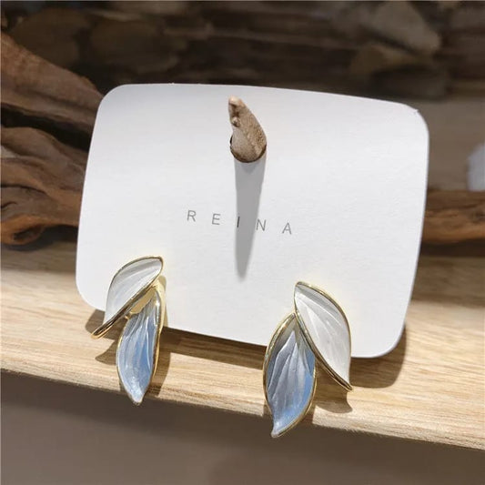 leaf Alloy Stud Earrings