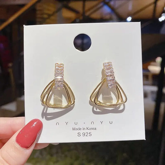 Trendy Drop Push Closure earrings