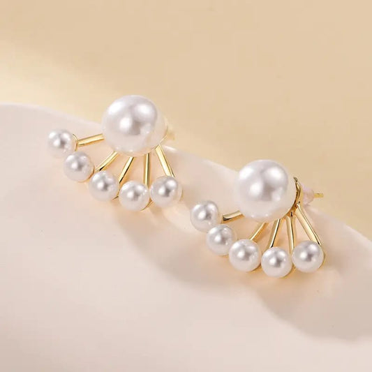 Front and back pearl earrings