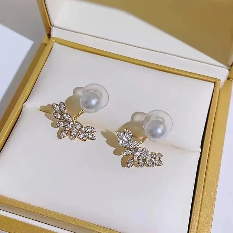 Leaf themed Korean Stud Earrings