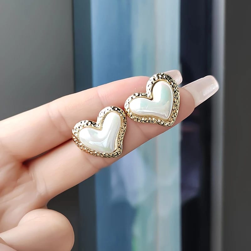 3D Heart Shape Earrings