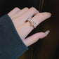 Crystal Cute Pink Bow Ring