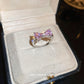Crystal Cute Pink Bow Ring