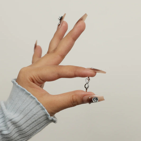 Silver Infinity Adjustable Ring