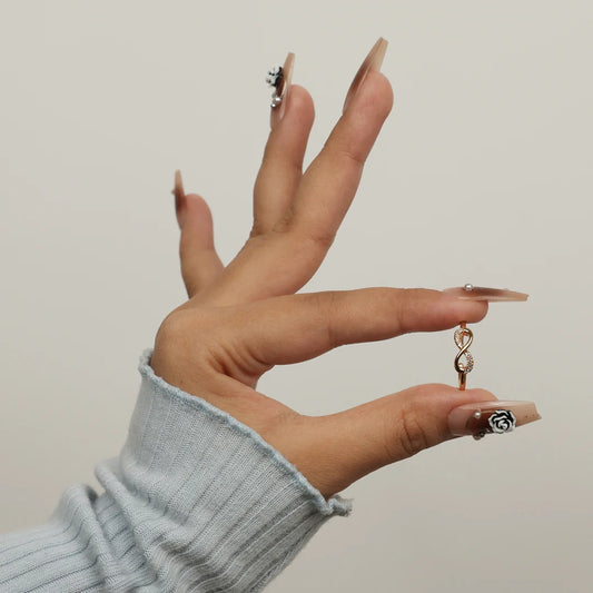 Golden Infinity Adjustable Ring